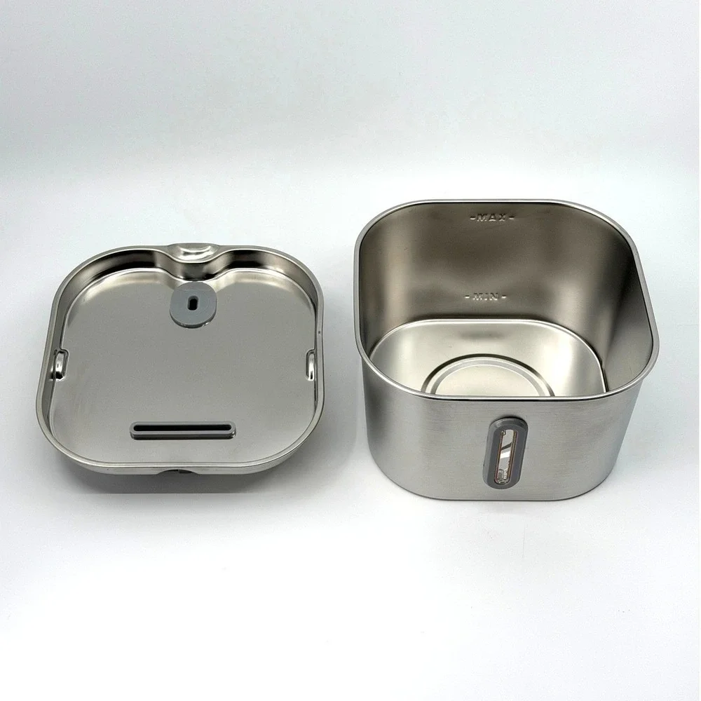 KittySpout 2.2L Cat Water Fountain Stainless Steel with 4 Filters EUC